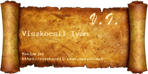 Viszkocsil Iván névjegykártya
